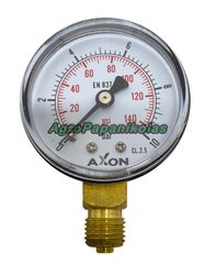ΜΑΝΟΜΕΤΡΟ ΑΕΡΟΣ ΒΑΣΗ ΚΑΤΩ Φ50mm- ΠΑΣΟ 1/4"- ΠΙΕΣΗ 0-10bar