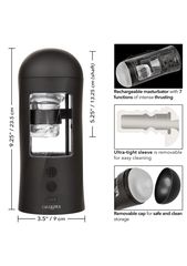CalExotics Bionic Power Stroking Masturbator - Black-thumb-7
