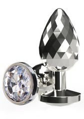 ToyJoy Anal Play Disco Diamond Plug Large - Silver-thumb-2