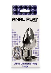 ToyJoy Anal Play Disco Diamond Plug Large - Silver-thumb-3