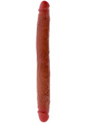 ToyJoy Get Real Foreskin Double Dong 46 cm - Caramel skin tone