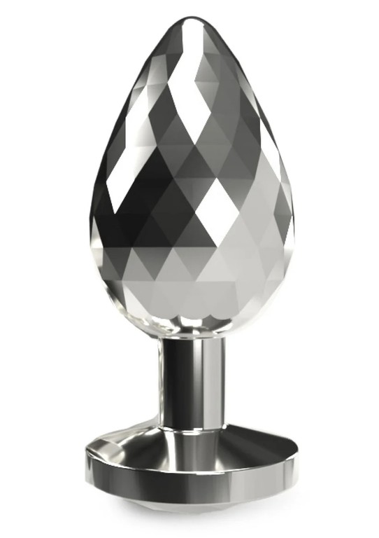 ToyJoy Anal Play Disco Diamond Plug Medium - Silver