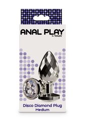 ToyJoy Anal Play Disco Diamond Plug Medium - Silver-thumb-3