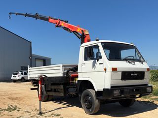 Ανατροπή + Γερανός MAN 1995 10.150/ PALFIGER 13M