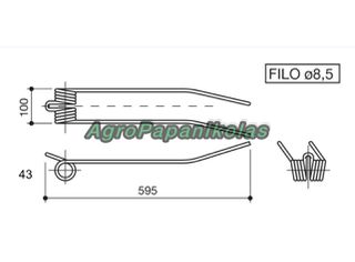 ΕΛΑΤΗΡΙΟ ΧΟΡΤΟΣΥΛΛΕΚΤΗ MORRA L=600mm ΙΤΑΛΙΑΣ