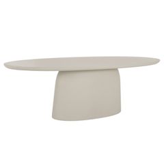 ΤΡΑΠΕΖΙ ΤΡΑΠΕΖΑΡΙΑΣ ΟΒΑΛ BRECCAN HM6577.02 ΜΠΕΖ FIBER CEMENT 240x100x75Υεκ.