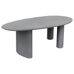 ΤΡΑΠΕΖΙ ΤΡΑΠΕΖΑΡΙΑΣ ΟΒΑΛ VOLPE HM6599.01 ΓΚΡΙ FIBER CEMENT 240x100x75Υεκ