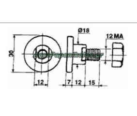 ΒΙΔΑ ΛΕΠΙΔΑΣ KUHN Φ19mm ΓΕΡΜΑΝΙΑΣ