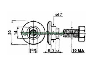 ΒΙΔΑ ΛΕΠΙΔΑΣ KRONE Φ17mm ΙΤΑΛΙΑΣ