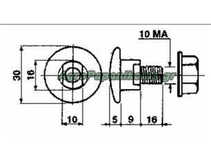 ΒΙΔΑ ΛΕΠΙΔΑΣ JOHN DEERE Φ16mm ΓΕΡΜΑΝΙΑΣ