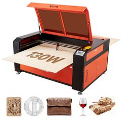 Χαρακτική μηχανή λέιζερ CO2 VEVOR 130W, 1400 x 900 mm, Μηχανή κοπής χαρακτικής λέιζερ CO2 με ψύκτη νερού, υποβοήθηση αέρα 2 κατευθύνσεων, ταχύτητα 1200 mm/s, μηχανή κοπής χάραξης αυτόματης εστίασης, γ