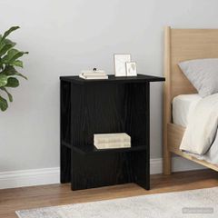 vidaXL Τραπεζάκι σαλονιού 2 pcs Μαύρη Δρυς 40 x 30 x 49 εκ.