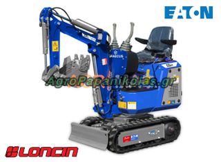 Μικρός ερπυστριοφόρος εκσκαφέας 700kg, βενζίνη, με γραμμή σφύρας EB07-BOOM