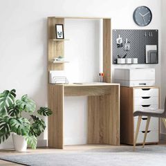 vidaXL Γραφείο Δρύς Sonoma Επεξεργασμένο Ξύλο 78,5 x 37 x 154,5 εκ