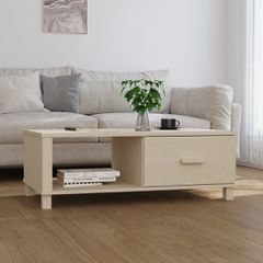 vidaXL Τραπεζάκι Σαλονιού HAMAR Μελί 100x55x35 εκ. Μασίφ Ξύλο Πεύκου