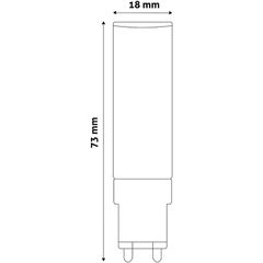 Avide LED 7W G9 220° Θερμό 3000K flat-thumb-2