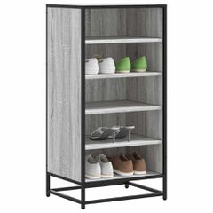 Ράφι παπουτσιών vidaXL Γκρι Sonoma 48x38x97,5 cm Κατασκευασμένο ξύλο