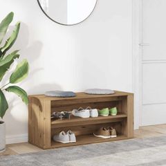 vidaXL Πάγκος Παπουτσιών Artisan Δρυς 100x35x45 εκ. Επεξεργασμένο Ξύλο