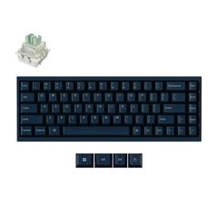 Keychron Q16 HE (Q16HW-J1) QMK Ceramic Custom Hall Effect Keyboard RGB Lime Switch 65% US Blue
