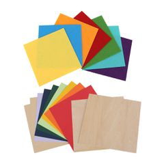 Creality Smart Laser engraving Sheets Pack, 2x Basswood, 2x Craft paper, Colored Papers and Felt