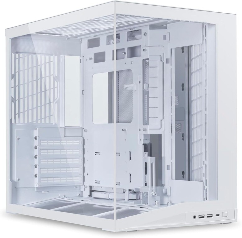 Lian Li O11D Mini V2 WHITE - ATX PC GAMING CASE - IMPROVED AIRFLOW - GPU SUPPORT BRACKET