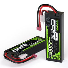 2×Ovonic 2S LiPo Battery 5200mAh 50C 7.4V Hard Case with Deans Plug for 1/10 &1/8 RC cars RC Monster Truck