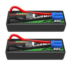2×Ovonic Rebel 80C 3S 5200mAh 11.1V Hardcase Lipo Battery EC5 For 1/10 1/8 1/7 RC truck Car
