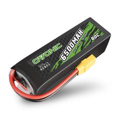 Ovonic Rebel 80C 14.8V 6500mAh 4S LiPo Battery with XT90 Plug for RC Trucks Buggies Crawlers Off Road