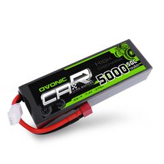 OVONIC 2S LiPo Battery 7.4V 5000mAh 50C Hardcase Deans Plug for 1/10 Scale RC Cars, HPI Racing Compatible