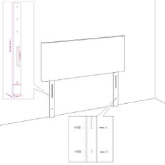 vidaXL Κεφαλάρι με Πτερύγια Σκούρο Μπλε 93x23x78/88 εκ. Βελούδινο-thumb-5