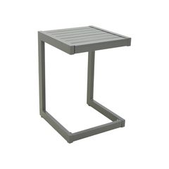 Τραπέζι Aether pakoworld ανθρακί αλουμίνιο 37.5x36.5x53εκ