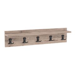 Κρεμάστρα Mec pakoworld μελαμίνη σε oak απόχρωση 80x9.5x18εκ