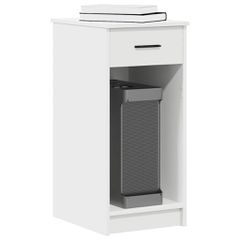 vidaXL Πύργος υπολογιστή με συρτάρι Λευκό 35x45x77 cm