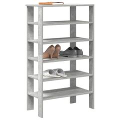 Ράφι παπουτσιών vidaXL Γκρι μπετόν 61x32x105 cm Κατασκευασμένο ξύλο