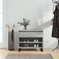 vidaXL Παπουτσοθήκη Γκρι Σκυροδέματος 70x36x60 εκ. Επεξεργασμένο Ξύλο