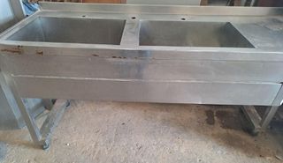 Λαντζα ανοικτη 2 γουρνες μεγάλες σκευων 200x70x87 Μεταχειρισμενη