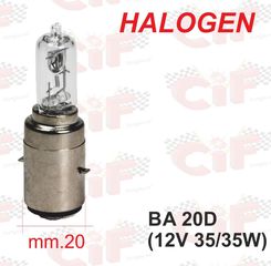 Λάμπα αλογόνου BA 20D (12V 35/35W) για Vespa PX-PE-PK