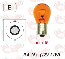 Λάμπα πορτοκαλί για φλας BA 15s (12V-21W) για Vespa PX - PE - T5
