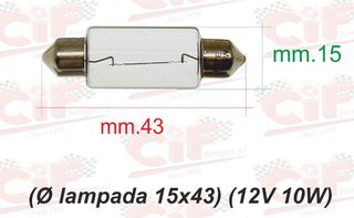 Λάμπα σωληνωτή (12V 10W) για Vespa
