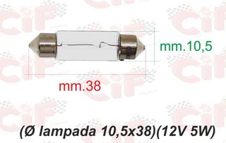 Λάμπα σωληνωτή (12V 5W) στοπ ή πορείας για Vespa