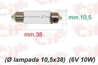 Λάμπα σωληνωτή (6V 10W) στοπ για Vespa