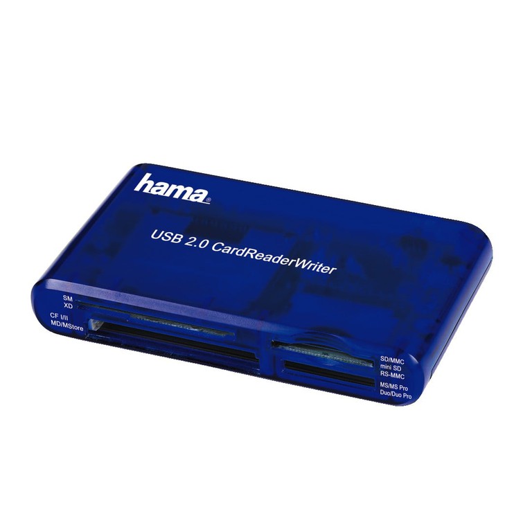 HAMA 55348 Card Reader USB 2.0 για SD/MemoryStick/CompactFlash/xD Μπλε