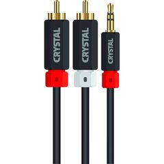 Crystal Audio JRC-1.8 Καλώδιο TRRS 3.5mm male - RCA male Μαύρο 1.8m