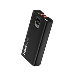 CRYSTAL AUDIO PBK7 Power Bank 20000 mAh PD Dual LCD+Cable Μαύρο