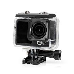 Nedis ACAM51BK Action Camera 4K Ultra HD Υποβρύχια (με Θήκη) με Οθόνη 2" και Wi-Fi Μαύρη (233-2513)
