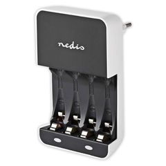 Nedis 233-0179 Φορτιστής 4 Μπαταριών Ni-MH Μεγέθους AA/AAA