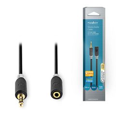 Nedis 233-0728 Καλώδιο 3.5mm male - 3.5mm female Μαύρο 5m (CABW22050AT50)