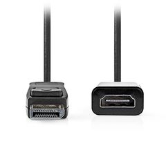 Nedis 233-2581 Μετατροπέας DisplayPort male σε HDMI female 1τμχ (CCGB37150BK02)