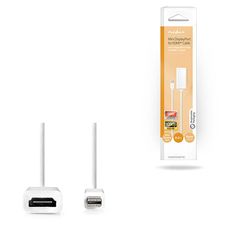 Nedis 233-2432 Μετατροπέας mini DisplayPort male σε HDMI female Λευκό 1τμχ CCGB37650WT02