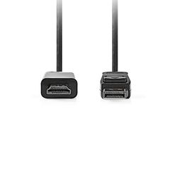 Nedis 233-2471 Cable DisplayPort male - DisplayPort male 2m Μαύρο (CCGL37100BK20)
